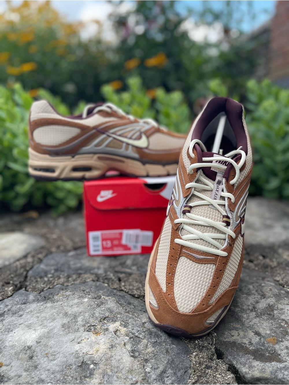 Nike Men’s 13 Air Max Moto 2K in British Tan/Coconut Milk!
